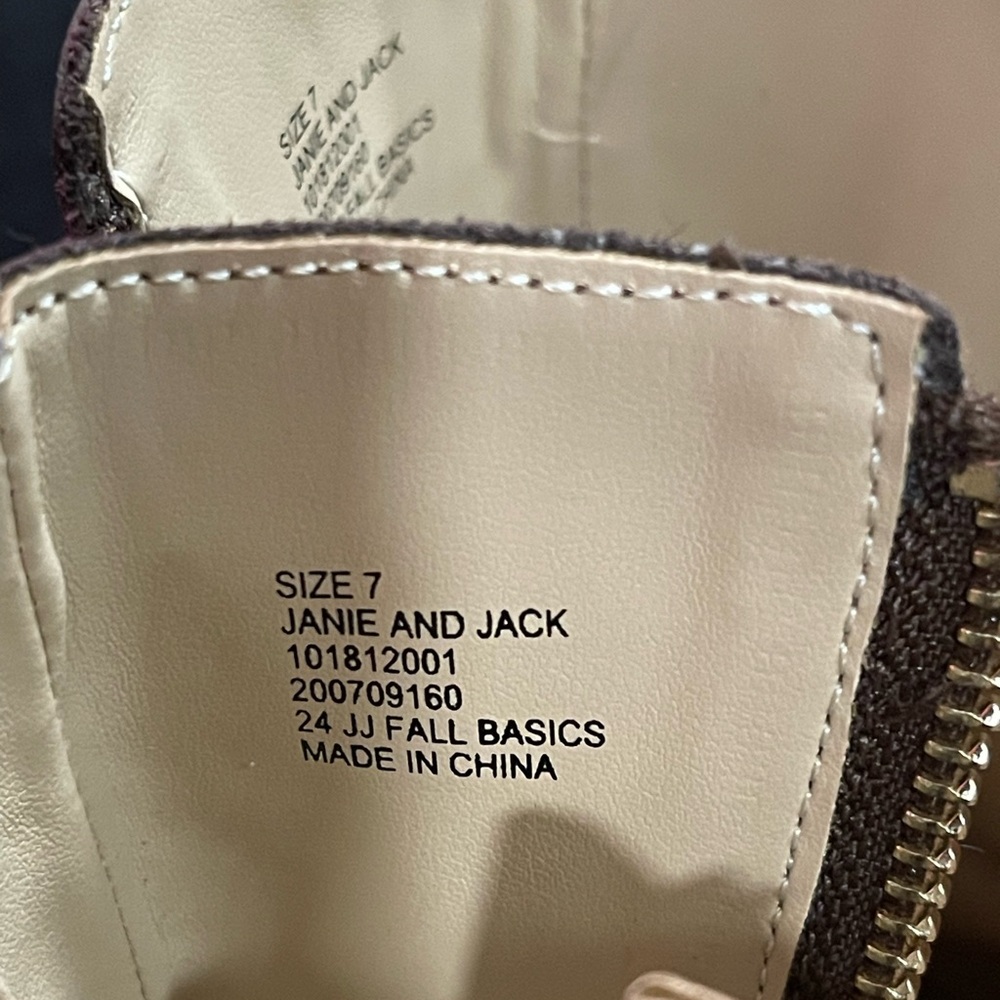 Janie and Jack Dark Brown Boots